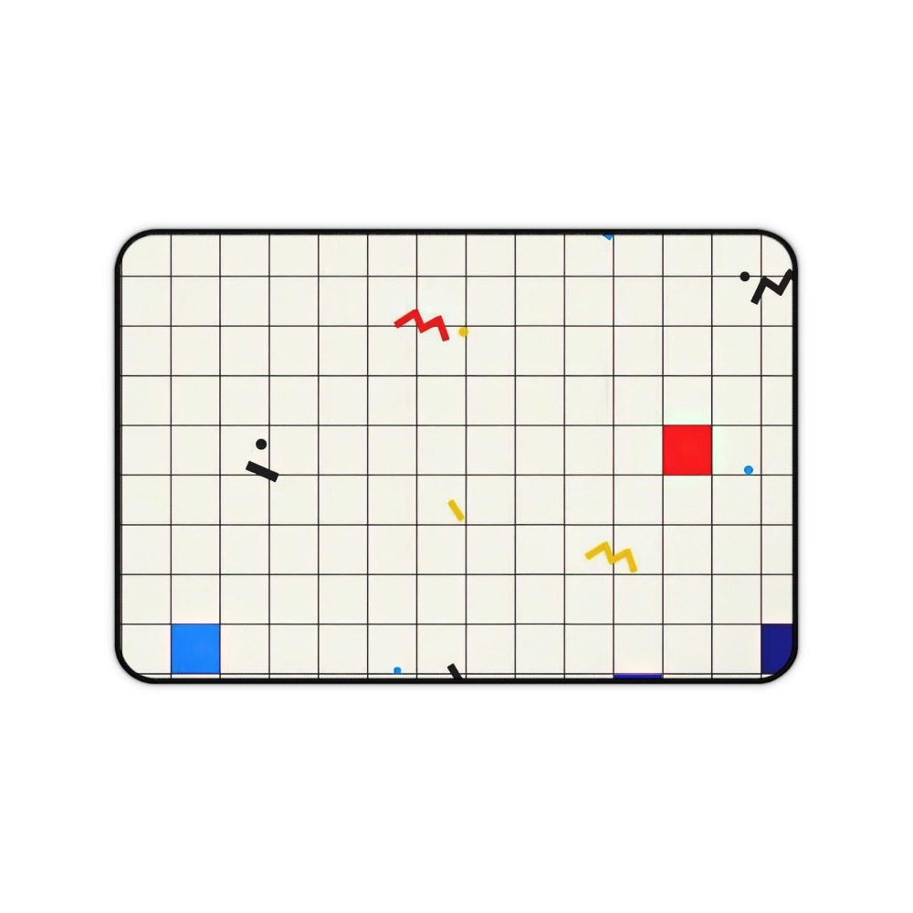 Retro Geometric Grid Desk Mat  - Desk Setup Designer recension och pris