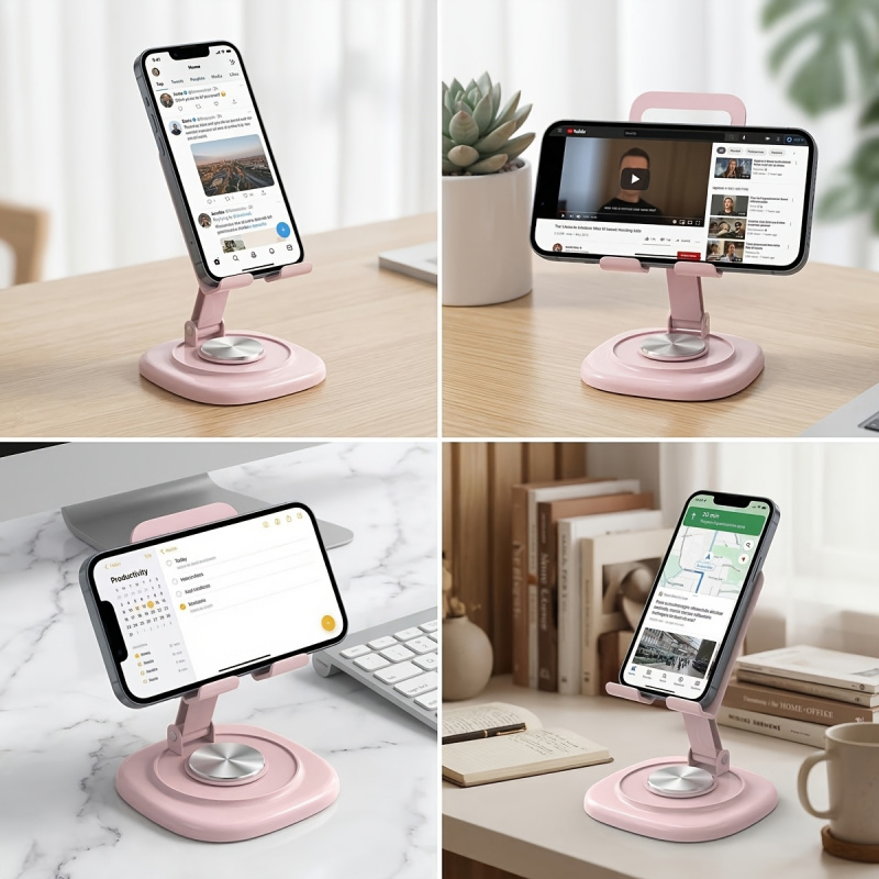 Macaron Desktop Metal Rotating - Desk Setup Stand recension och pris